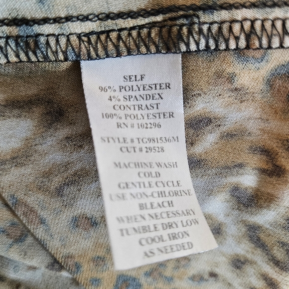 Connected Apparel Animal Print Dress Womens Size 10 Brown Black Sleeveless - Picture 9 of 10